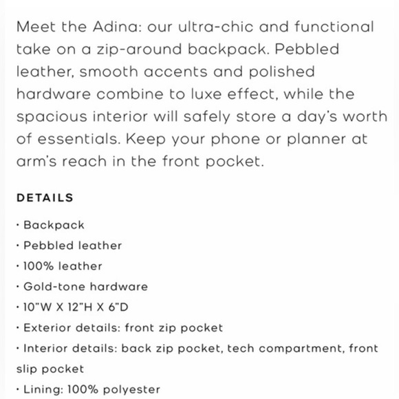 NWT Michael Kors Black Pebbled Leather Medium Backpack - Picture 13 of 13